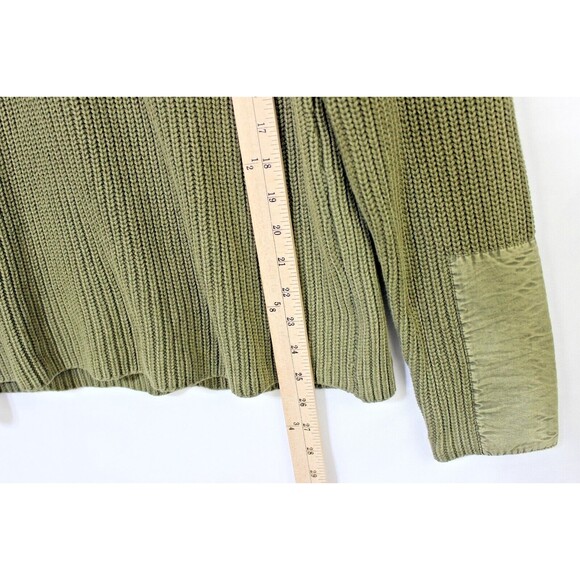 Orvis Sweater Mens Medium Green Pullover 1/4 Button 100% Cotton Outdoors Casual - Picture 5 of 10